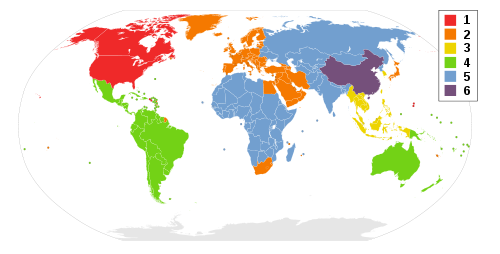 DVD Region Map